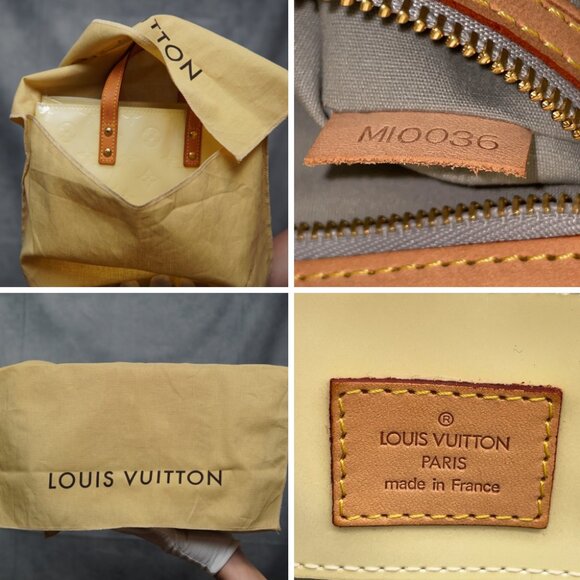 Louis Vuitton Vernis Reed PM Pearl Yellow Handbag with Dust Bag - Picture 16 of 16